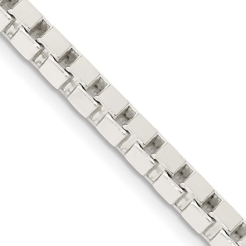 Curata 925 Sterling Silver 3.75mm Box Chain Necklace