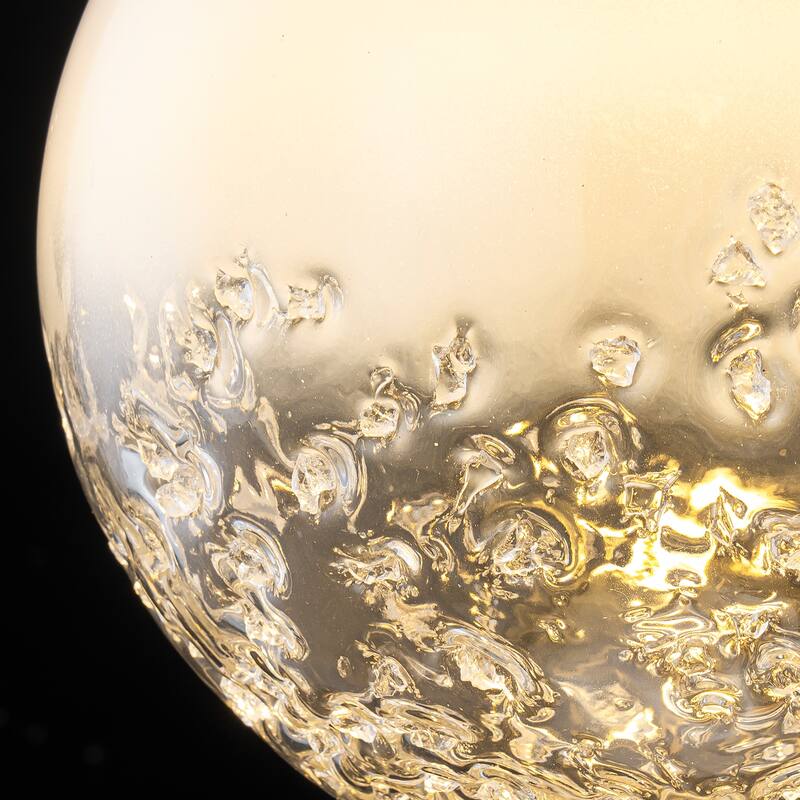 Modern LED Pendant Light with Translucent White Glass Globe - Dia.8-in