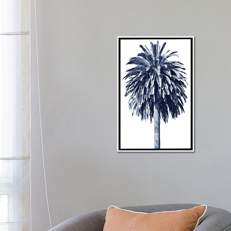 iCanvas "Blue Palm Tree II" by Devon Davis Framed