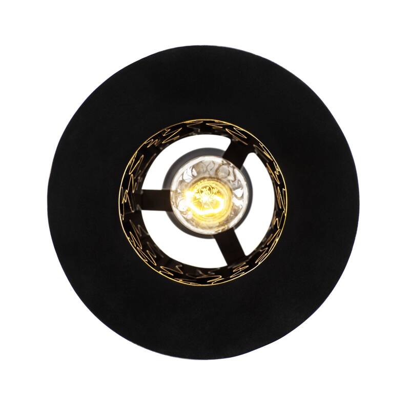 Estela 1-Light Mini Pendant - Matte Black/French Gold