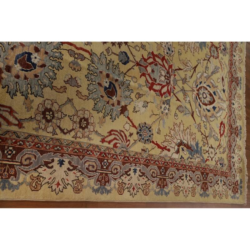 Vegetable Dye Ziegler Oriental Area Rug Hand-knotted Wool Carpet - 9'1"x 11'7"