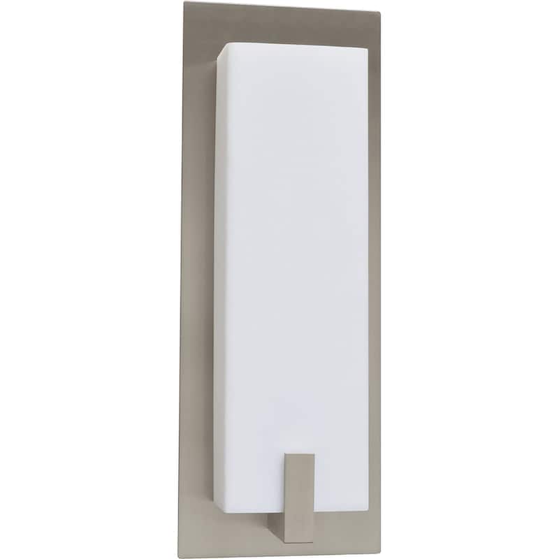 Sinclair 10-inch Satin Nickel LED Wall Sconce, White Shade