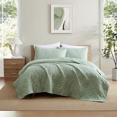 HLC.ME Logan - 3 Piece Size Quilt Set, Lightweight Bedspread Coverlet Set