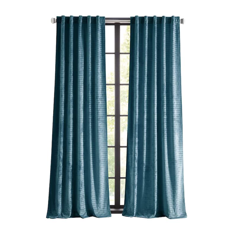 Martha Stewart Wave Embossed Curtain Panel Pair