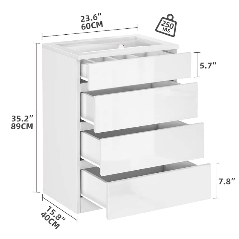 Moasis 4-drawer Chest Dresser with LED