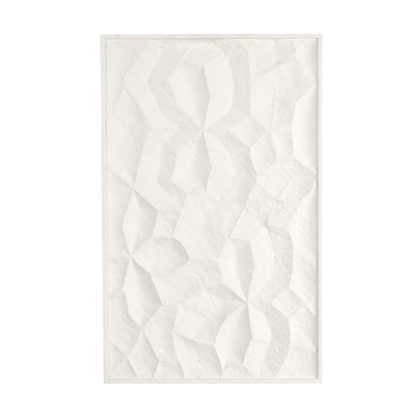 White Metal Dimensional Abstract or Geometric Wall Decor