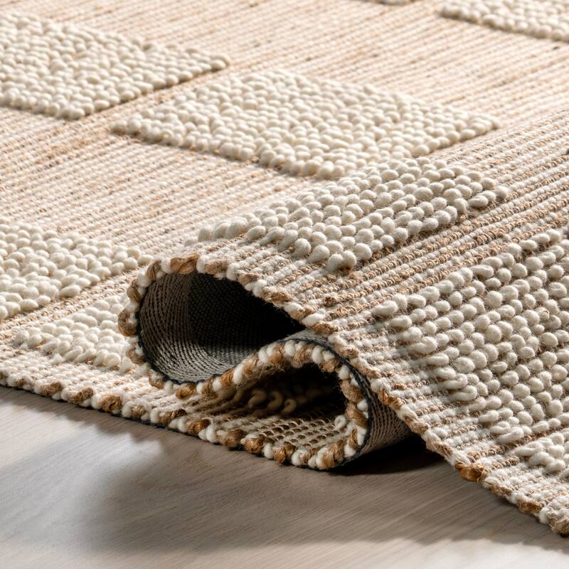 Oden Textured Jute and Wool Area Rug