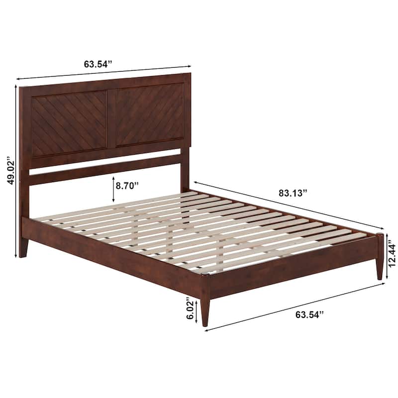 Berkshire Solid Wood Low Profile Platform Bed