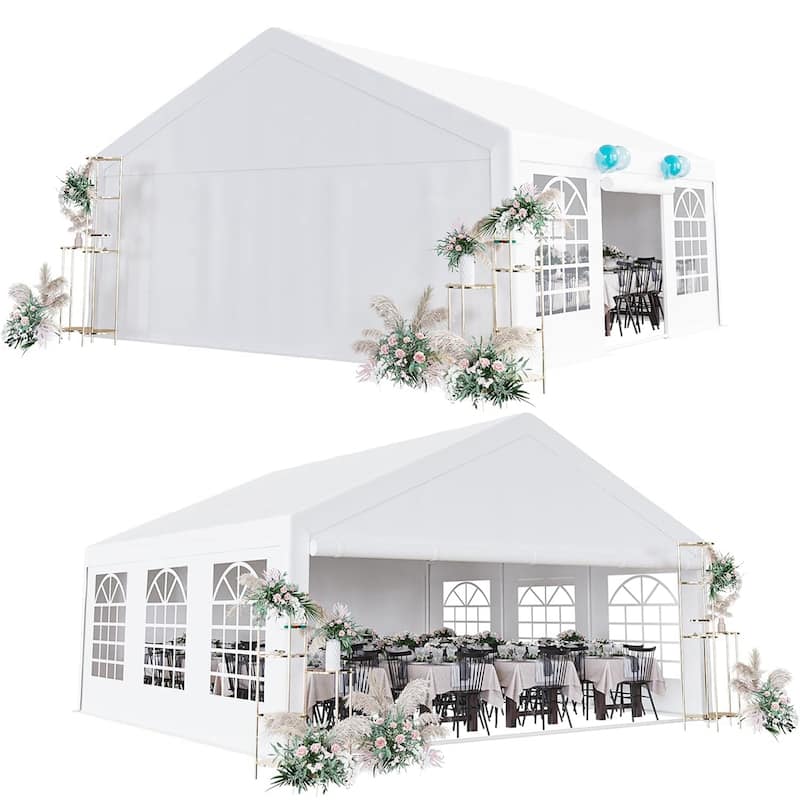 White Outdoor Party Tent Canopy Wedding Patio Camping Gazebo Shelter
