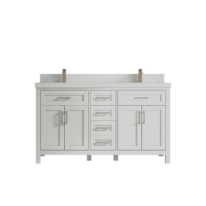 Willow Collections 60 in. W x 22 in. D Cambridge Double Sink Bathroom Vanity with Countertop