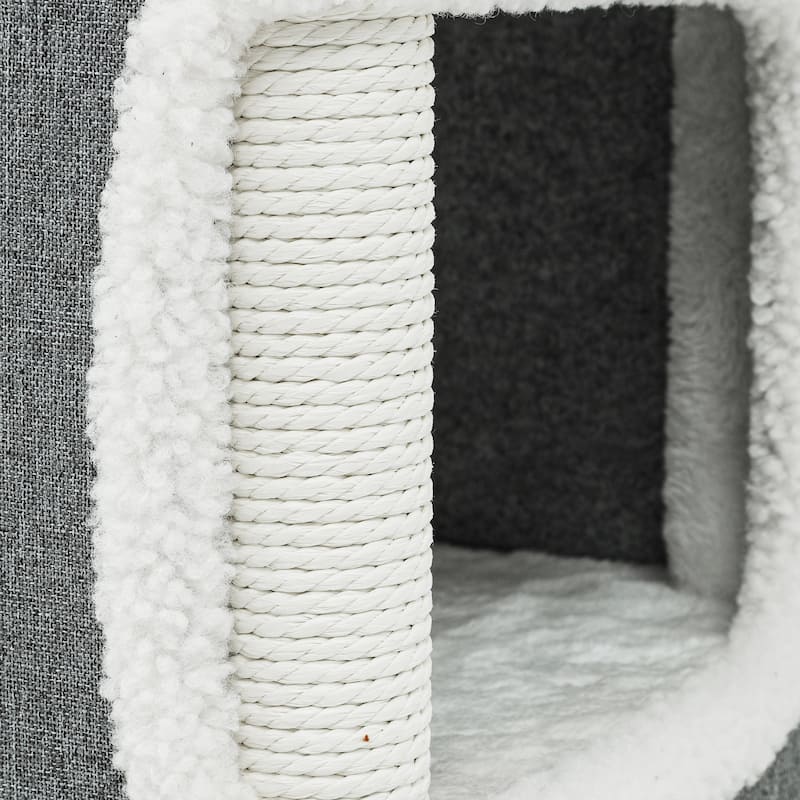 Moasis Sisal Cat Condo with Scratching Posts, Scratching Pad