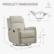 preview thumbnail 5 of 52, Jerome Swivel Glider Recliner Nursery Chair Manual Push Back Recliner