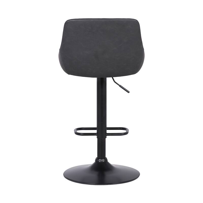 Anibal Modern Swivel Adjustable Barstool, Upholstered Counter Height Chair with Metal Frame