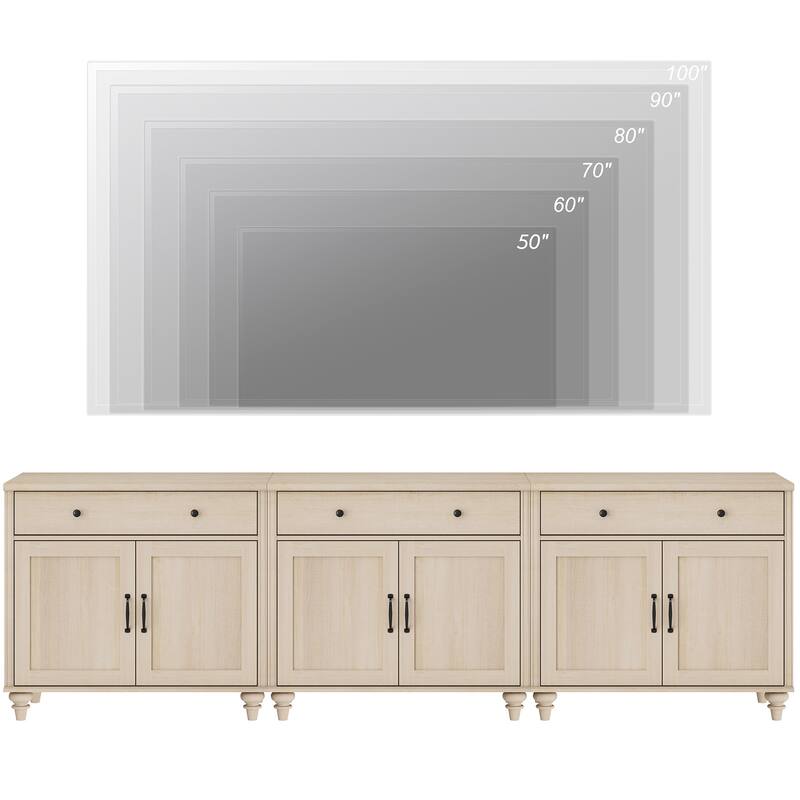 Farmhouse Sideboard, Buffet Cabinet with Storage Cabinets