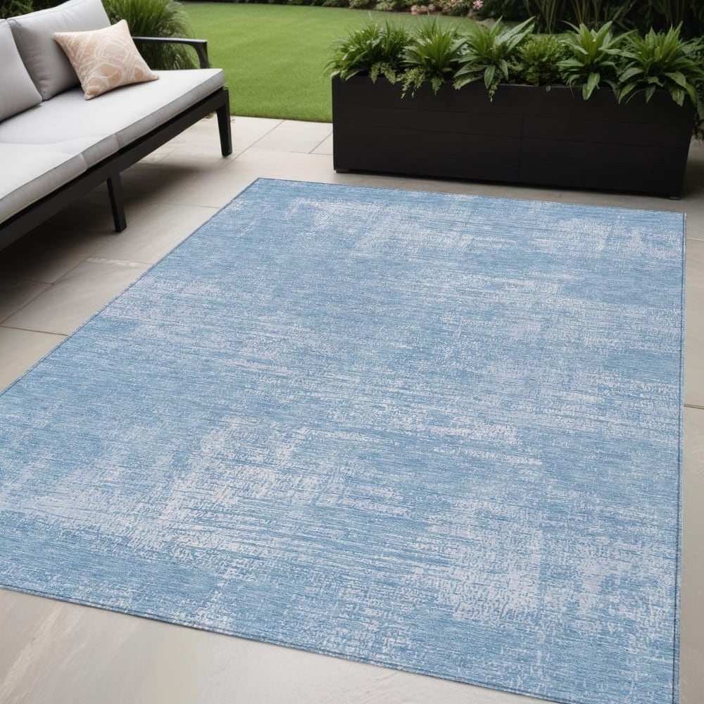 HomeRoots Abstract Transitional Rectangle Outdoor Rug