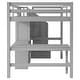 preview thumbnail 69 of 80, Multifunctional Wood Twin Size Loft Bed with L-Shaped Desk and Storage Staircase, Loft Bed Frame with Cabinet and Drawers
