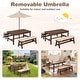 preview thumbnail 6 of 8, Gymax Kids Picnic Table Outdoor Wooden Table & Bench Set with