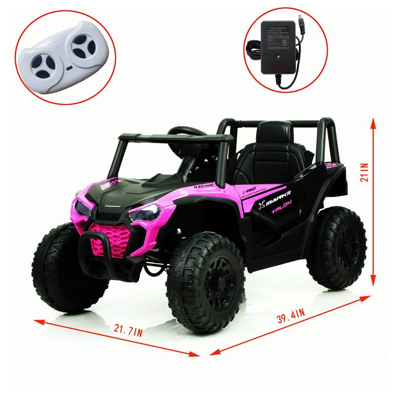 12V Electric Ride-On UTV Car for Kids with Remote Control, LED Lights, Music Player, 3-6 Years