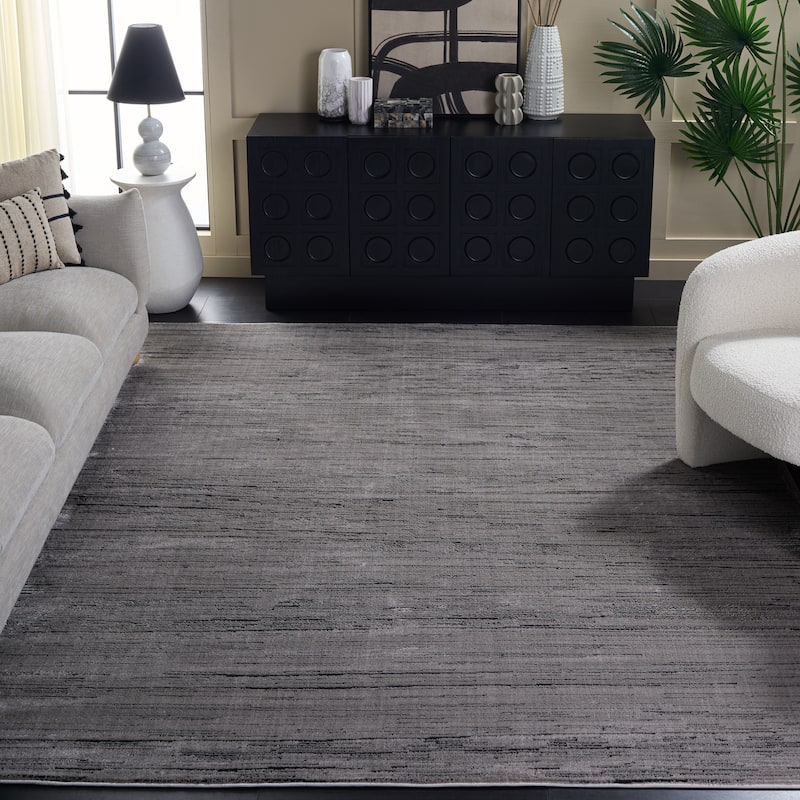 SAFAVIEH Whisper Rosie Modern Abstract Rug - 9' x 12' - Grey/Dark Grey