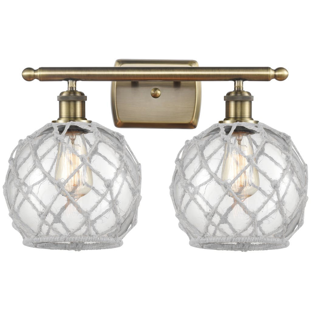 Innovations Lighting Endless Possibilities Ballston - Farmhouse Rope - 2 Light 18" Bath Vanity Light