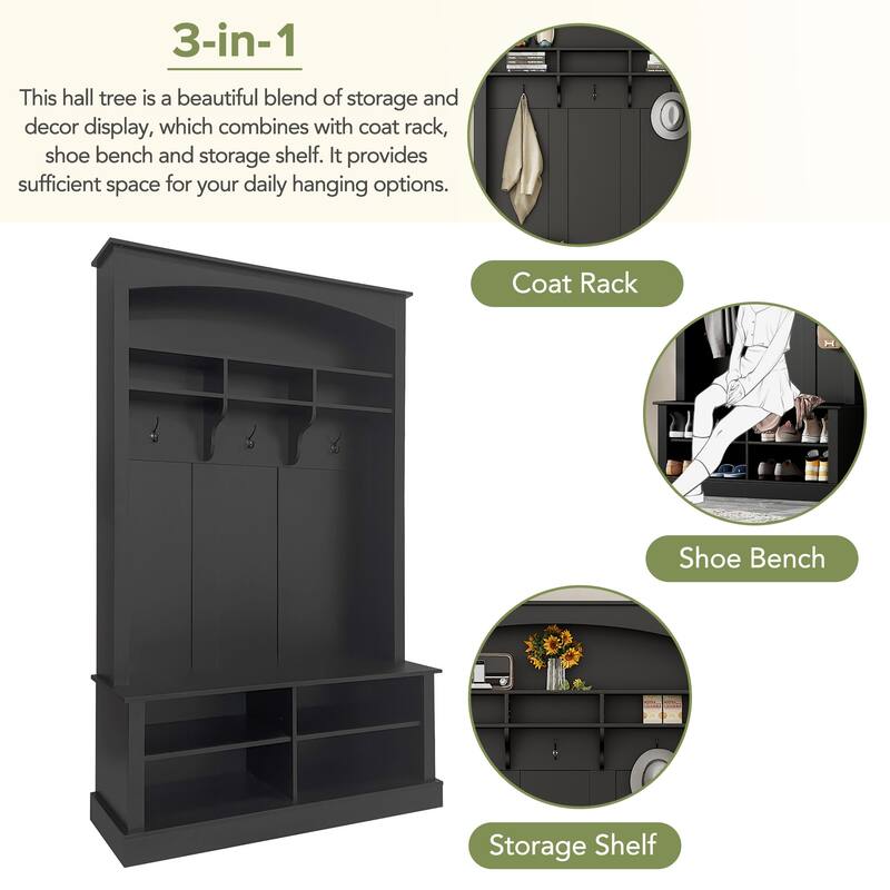 47.2'' Wide Hall Tree with Storage
