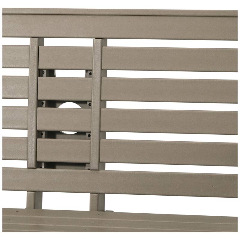 Nashville Poly 54 Inch Porch Swing with Folding Cup Holder