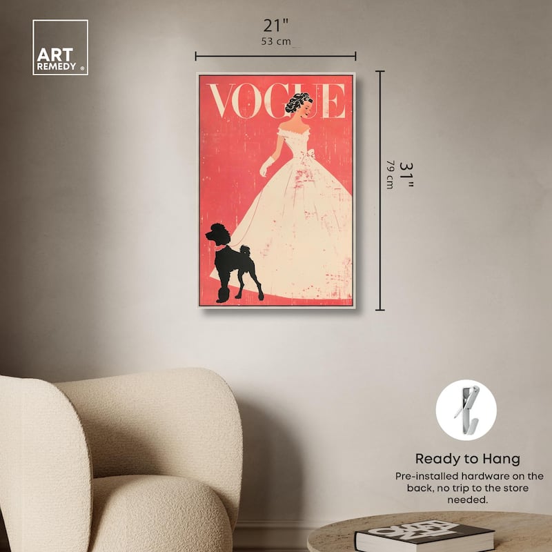 Red and Ivory Cover Canvas by Art Remedy