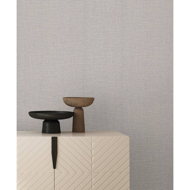 York Wallcoverings Loom Dove Grey Wallpaper