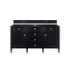 preview thumbnail 5 of 29, James Martin Vanities Brittany 60" Double Vanity, Black Onyx Black Onyx Vanity Base Only - No Top