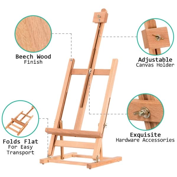 Shop Costway Portable Wood Tabletop Easel H Frame Adjustable