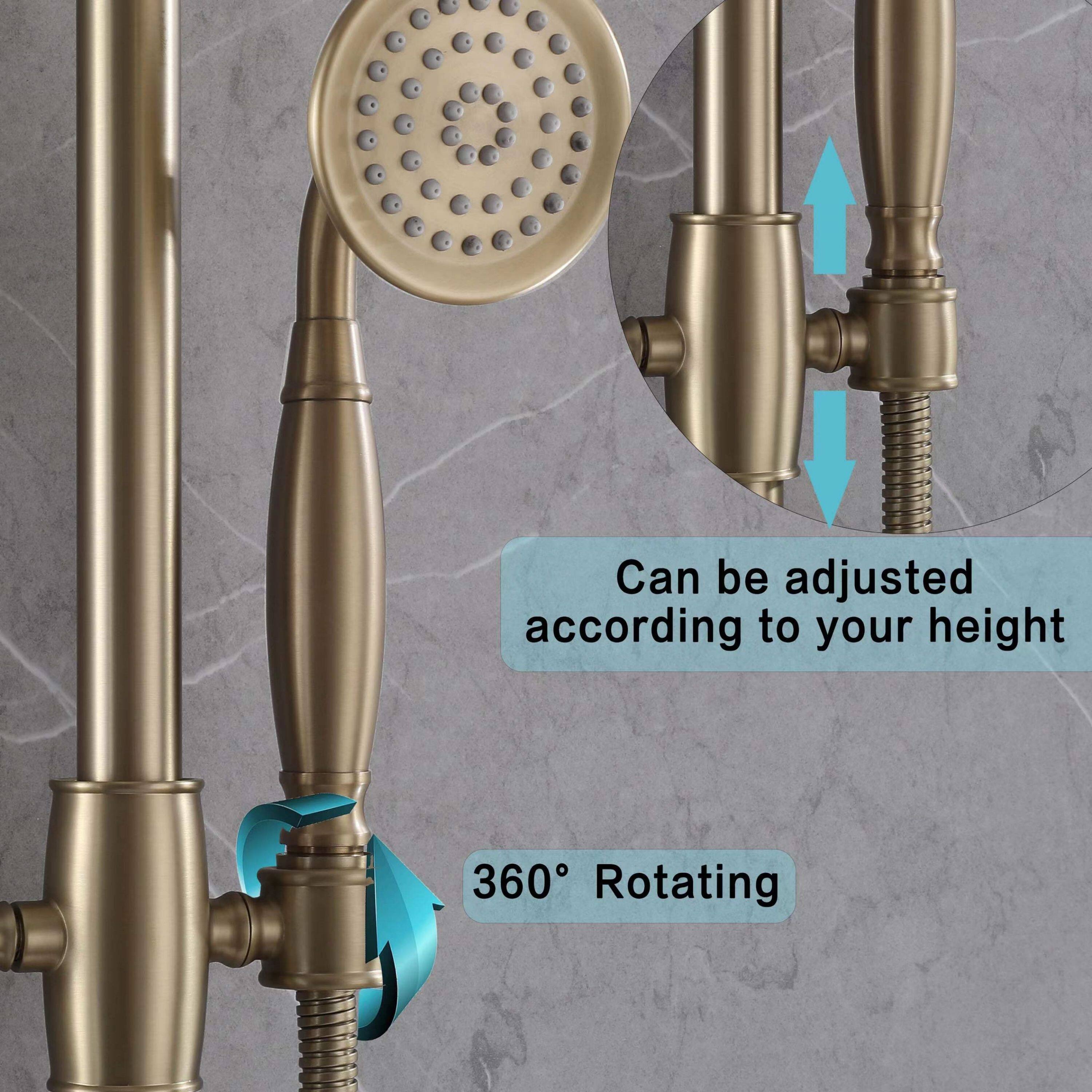 2function Shower System with Highpressure Handheld Shower Valve NOT