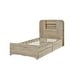 preview thumbnail 29 of 57, Bookcase Bed Twin Size Platform Bed Frame Solid Wood Storage Bed with LED Light Strip and Headboard(Trundle or Drawers Choose)
