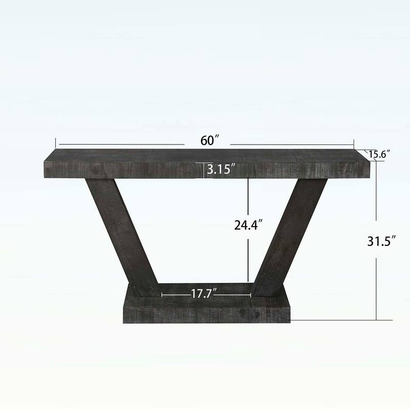Wood Console Table,Rustic Wide Design for Hallway,Living Room & Behind Sofa