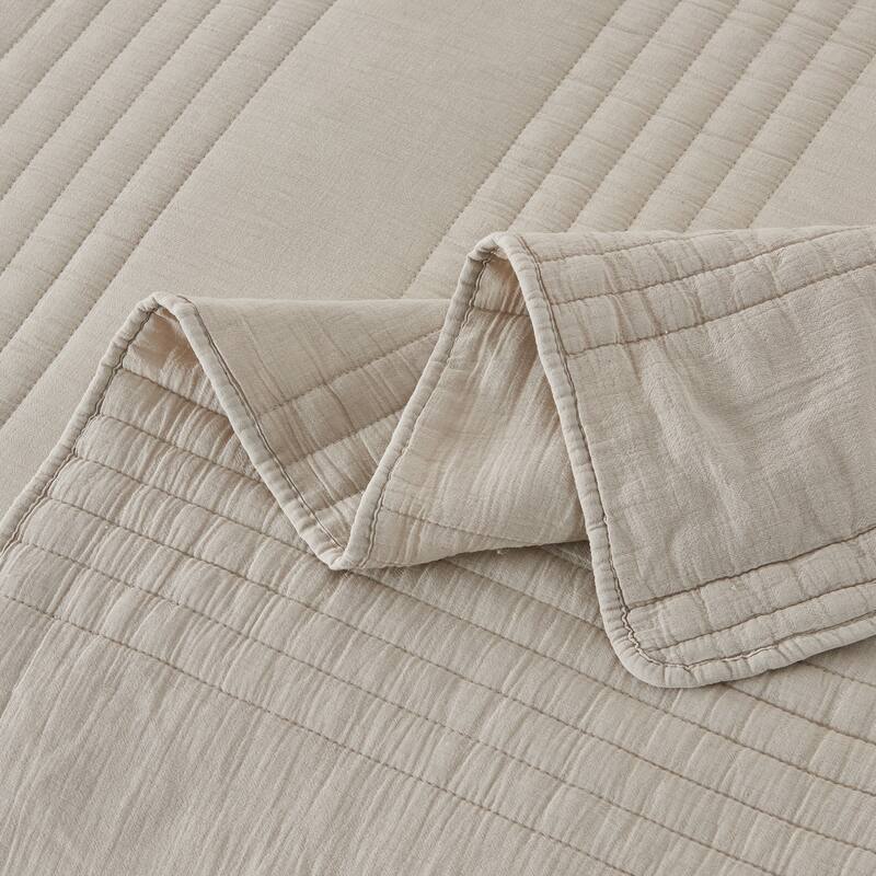 Stonewash Classic Cotton Quilt & Coverlet Set