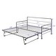 preview thumbnail 16 of 22, Industrial Style Twin Size Daybed with Adjustable Pop Up Trundle and Heavy-Duty Steel Metal Bedframe