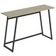 preview thumbnail 3 of 2, Console Table 45L Dark Taupe 1 Shelf Black Metal - 45" x 13.8" x 30"