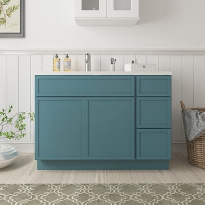 Vanity Art 48" Birch Freestanding Bathroom Vanity Cabinet without Top