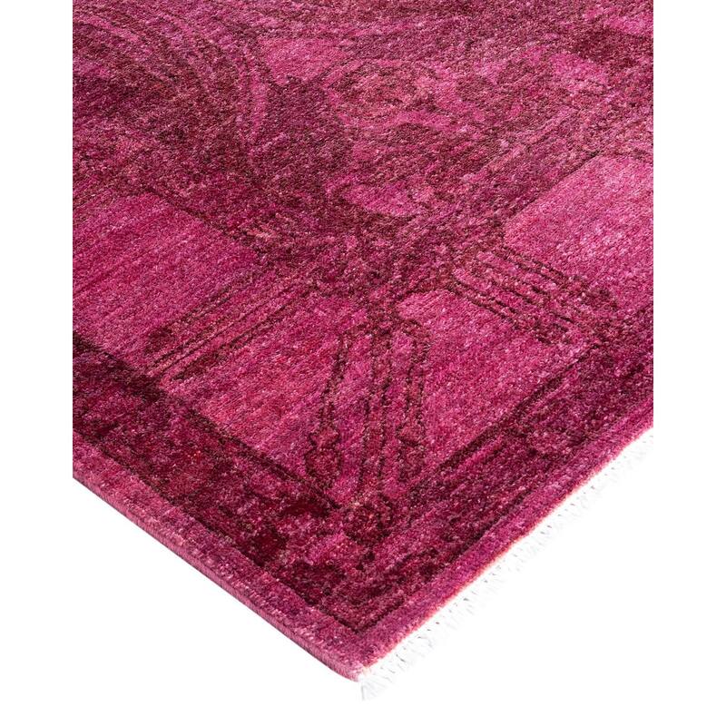 Contemporary Overdyed Wool Hand Knotted Area Rug - 6' 2" x 8' 10"