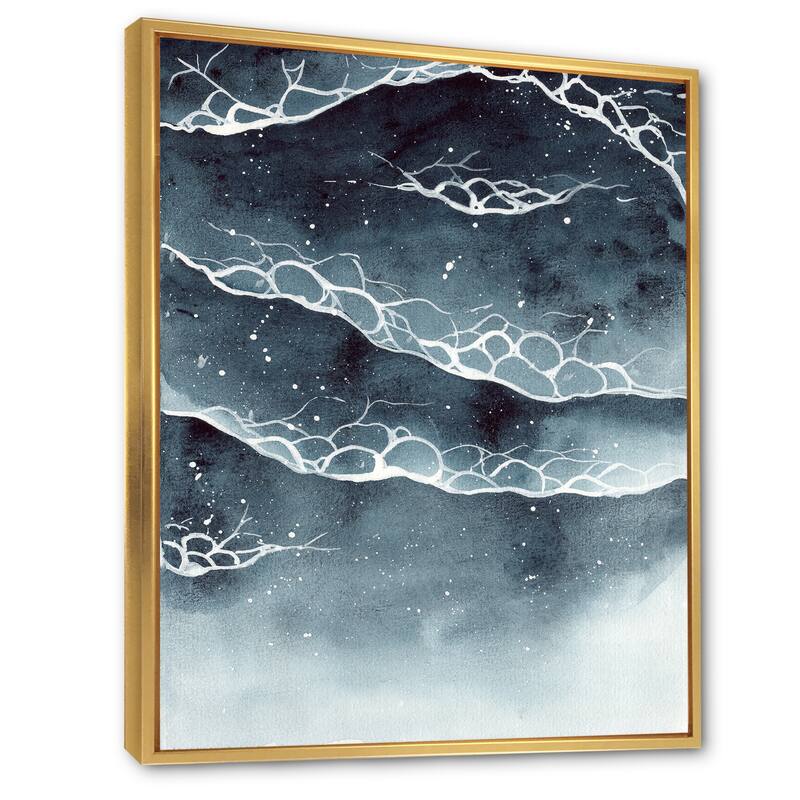 Designart "Navy Blue Ocean Waves With White Seafoam" Nautical & Coastal