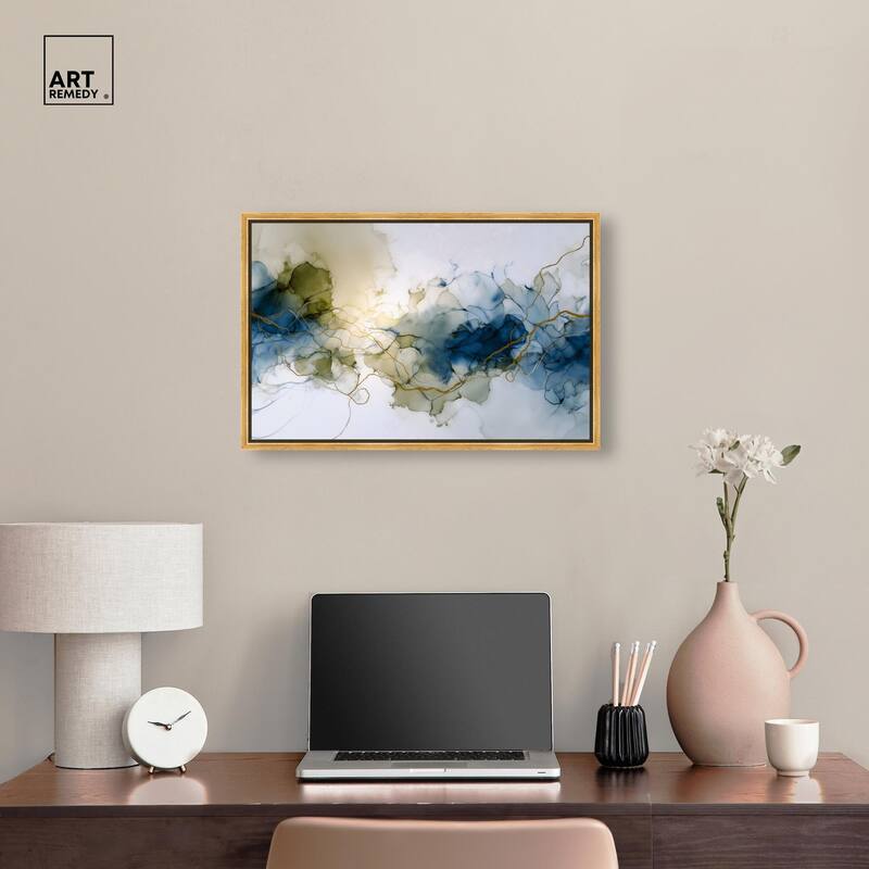 Fluid Geode Canvas by Art Remedy