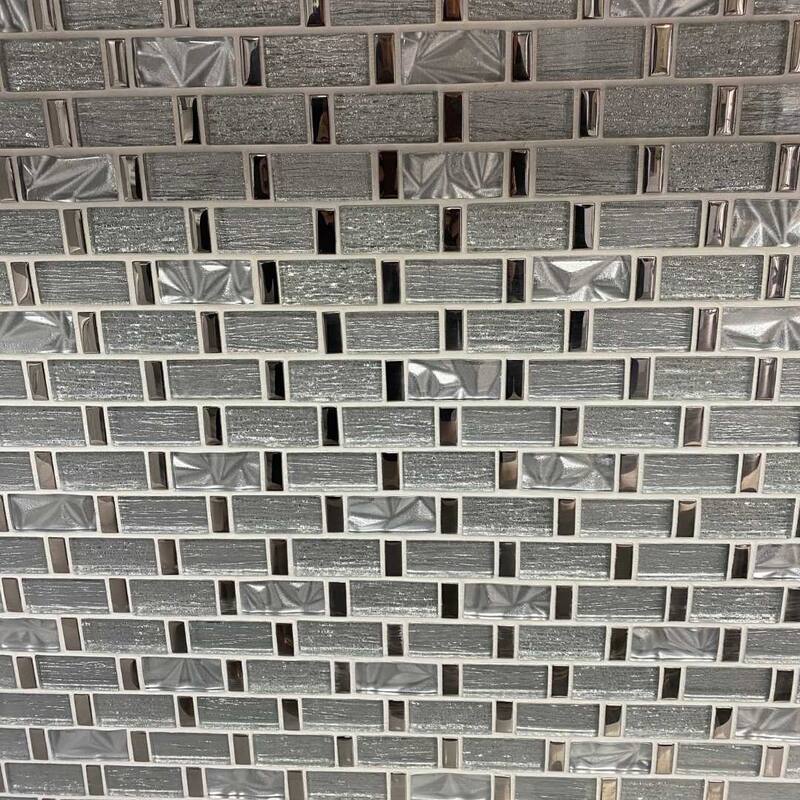 The Tile Life Wonderland 1x2 Winter Snow Glass Backsplash Wall Tile