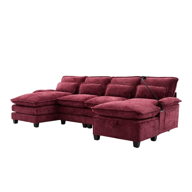 GDFStudio - UNITED WE WIN 106" U Shape Sectional Sofa Cloud Couch for Living Room