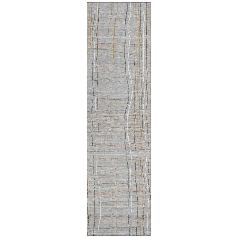 Machine Washable Indoor/ Outdoor Modern Century Chantille Rug