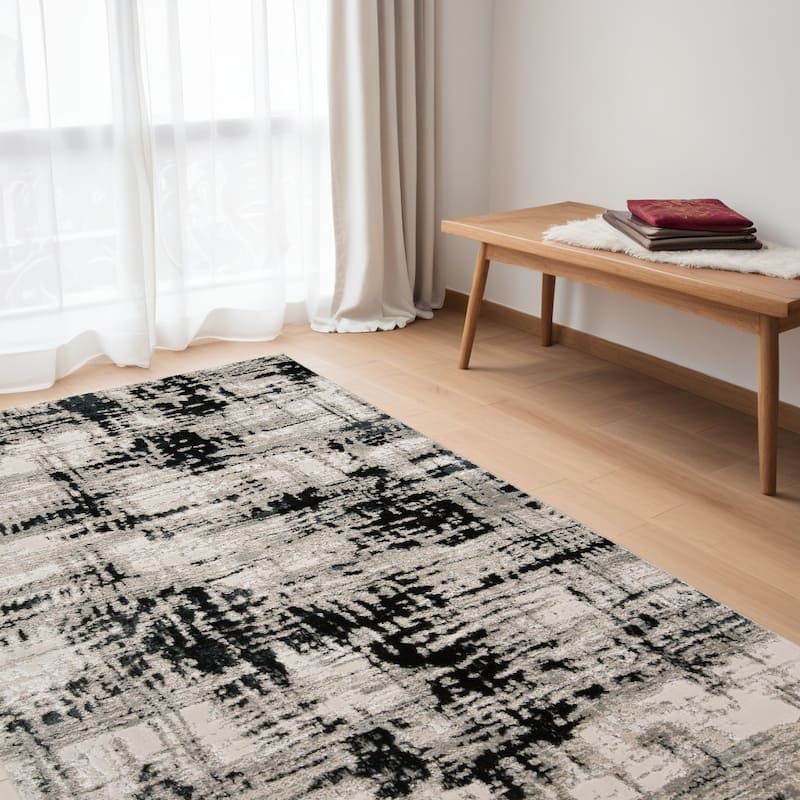 Tirev Stain Resistant Durable Area Rug By HomeRoots - 5' x 8'