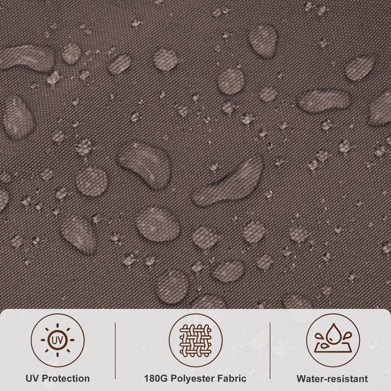 Autlaycil 10ft Offset Hanging Market Patio Umbrella With Base&Solar Lights