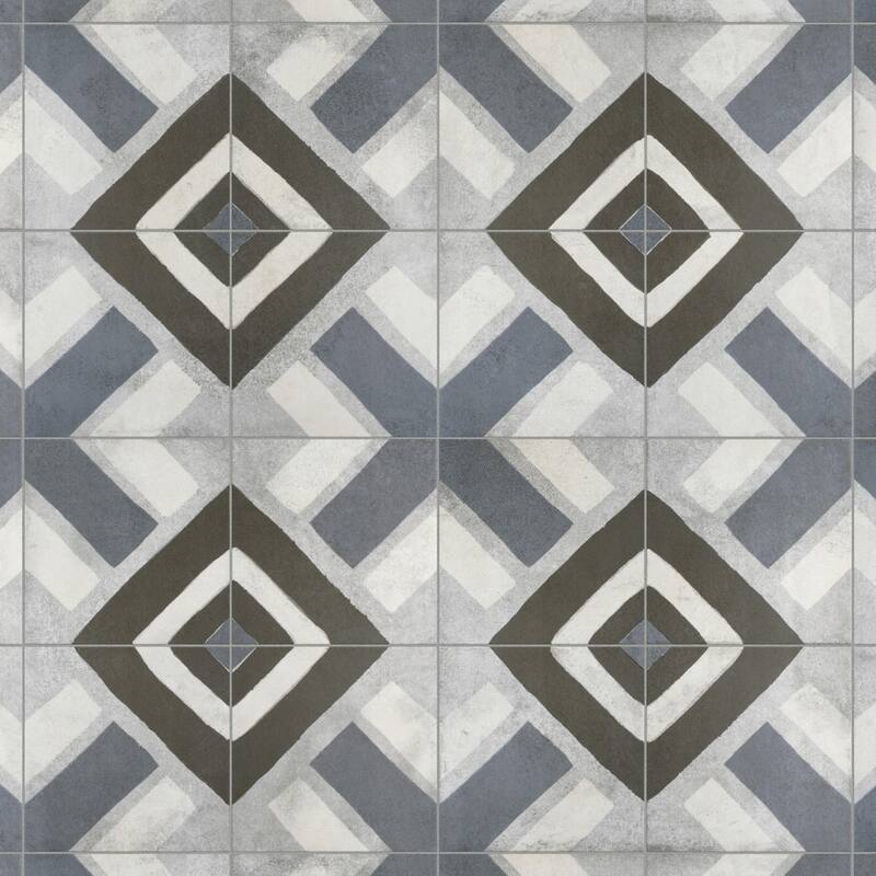 Merola Tile Kings Sena Azul 17-3/4" x 17-3/4" Porcelain Floor and Wall Tile