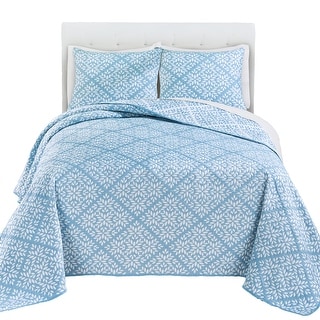 Reversible Textured Woven Jacquard Pattern Bedspread - Bed Bath ...