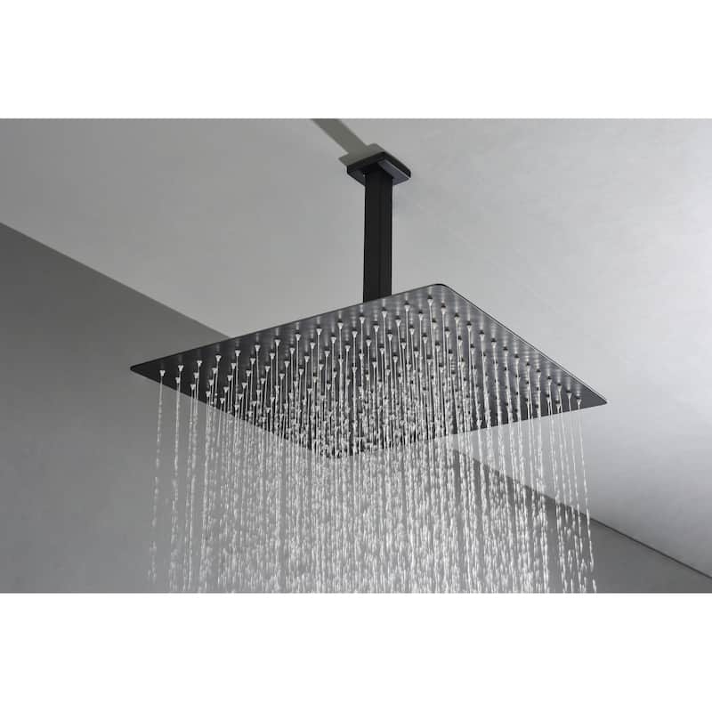 16" Matte Black Bathroom Luxury shower head - Matte Black