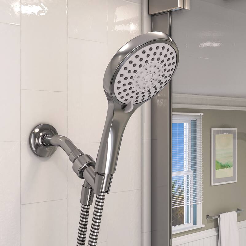 Keeney K747CP Stylewise 5 Function Handheld Shower Kit, Chrome - 5.15"