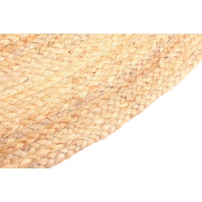 ECARPETGALLERY Braided Weave Palas Denizli Tan Jute Rug - 3'11 x 3'11